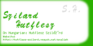 szilard hutflesz business card